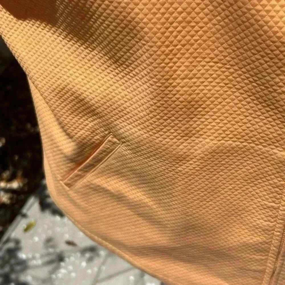 🧡”Eileen Fisher” Orange Sherbet Vest w/ Waffle Pattern & Pockets Size XL🧡 - Picture 4 of 11